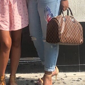 Checkered Brown Handbag